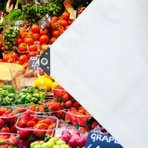 Heavy Duty White Tarpaulin