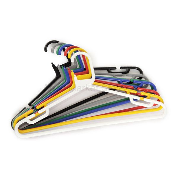 Rainbow Plastic Coat Hangers