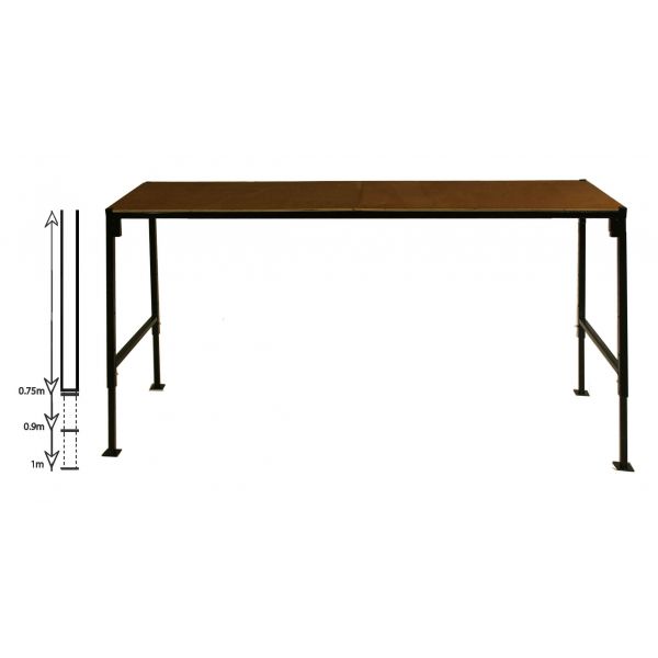 Adjustable Height Steel Framed Table