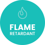 Flame retardant badge